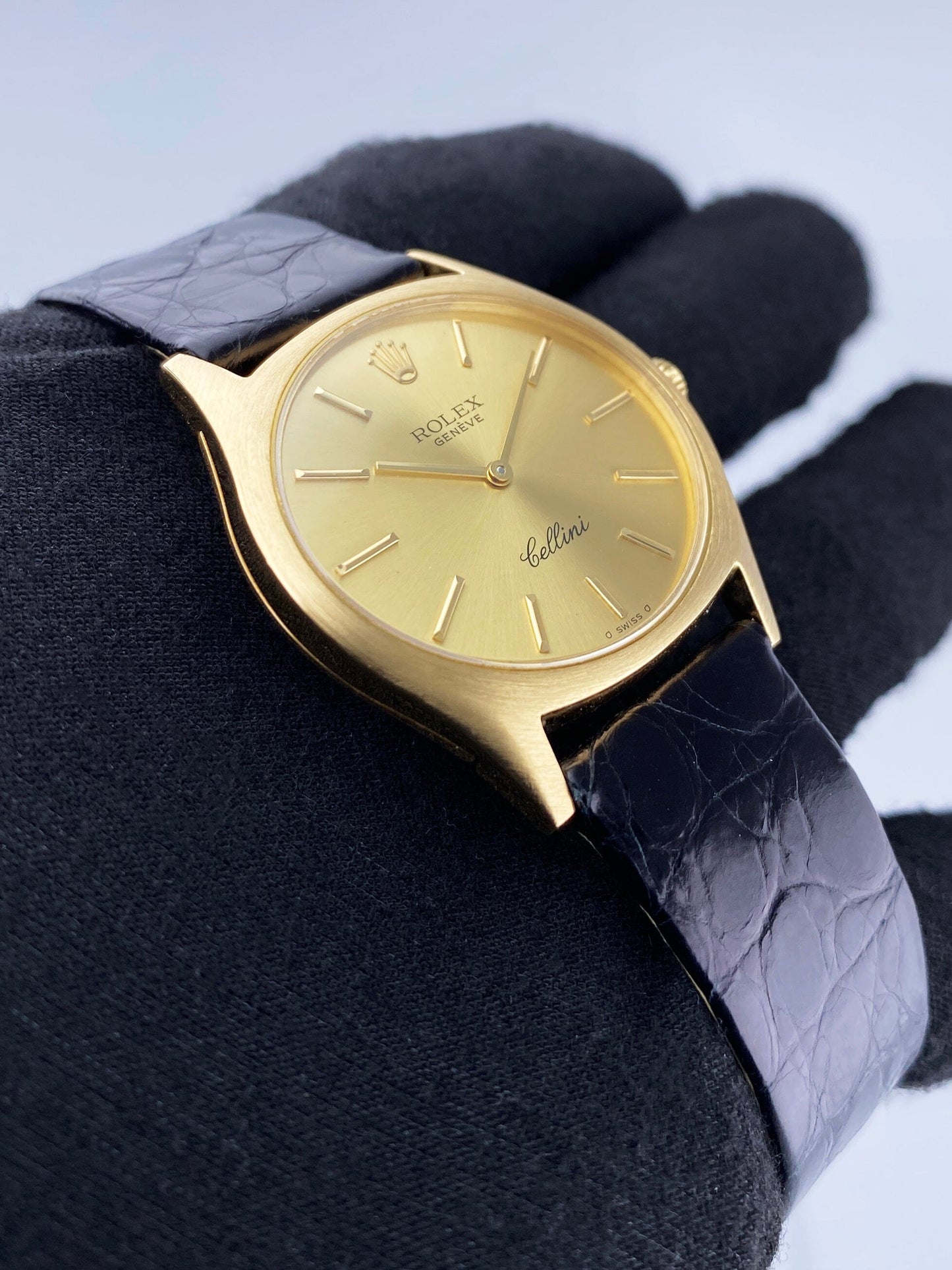 Rolex Cellini 3806 Champagne Dial 18K Yellow Gold Mens Watch - Watches