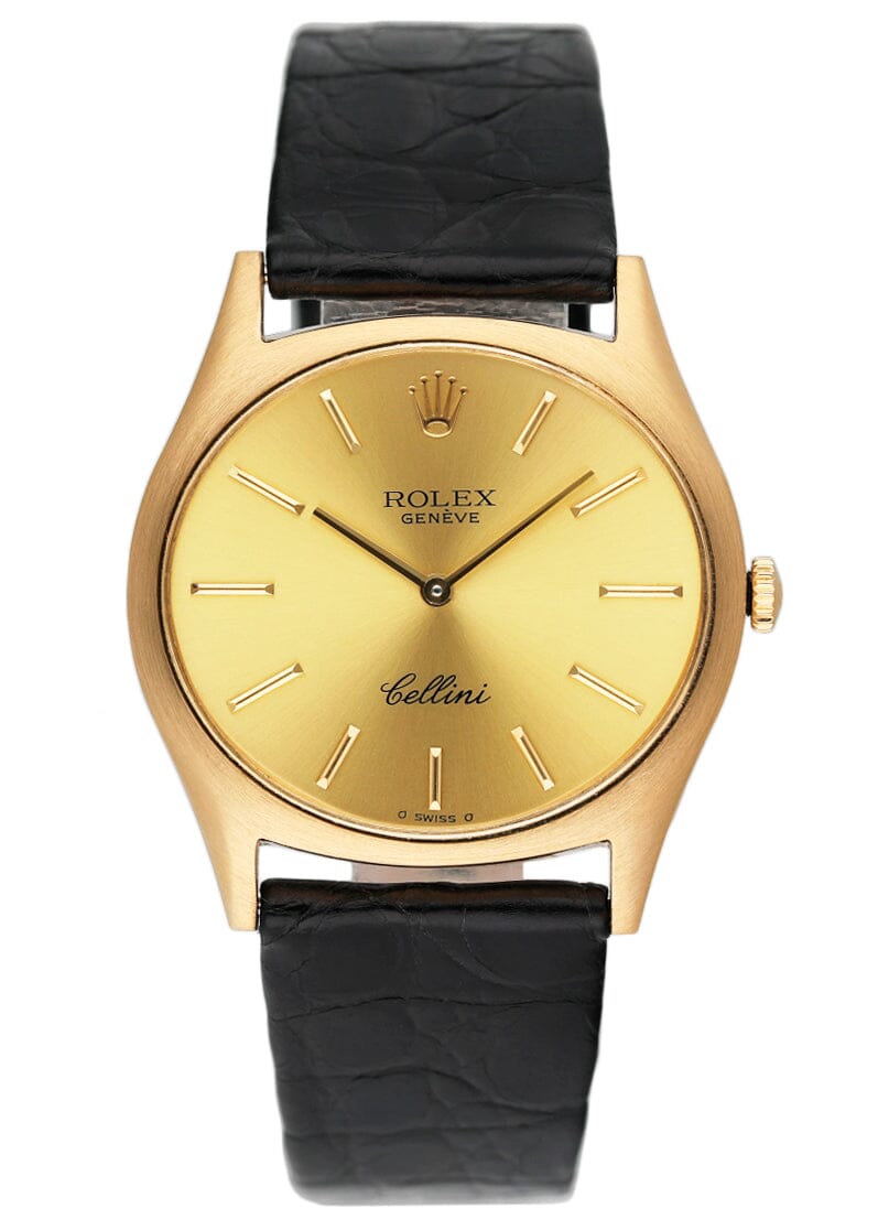 Rolex Cellini 3806 Champagne Dial 18K Yellow Gold Mens Watch - Watches