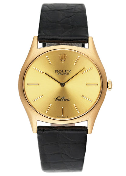 Rolex Cellini 3806 Champagne Dial 18K Yellow Gold Mens Watch - Watches