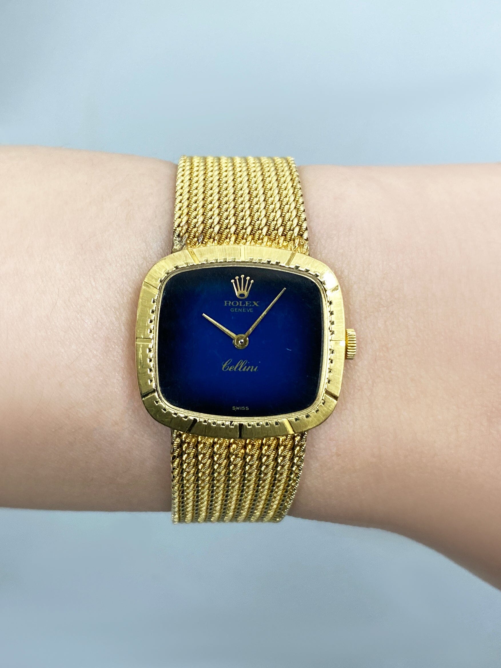 Rolex Cellini Blue Dial 18K Yellow Gold Ladies Watch Phigora Rolex Cellini Blue Dial 18K Yellow Gold Ladies Watch Phigora
