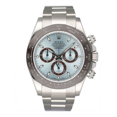 Rolex Cosmograph Daytona 116506 Ice-Blue Dial Platinum Mens Watch Box Papers - Watches