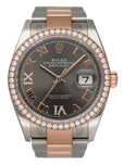 Rolex Datejust 126281RBR Diamond Two-Tone 18K Rose Gold Watch Box Papers - Watches