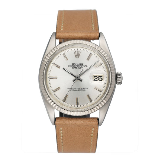 Rolex Datejust 1601 Silver Dial Stainless Steel Mens Watch