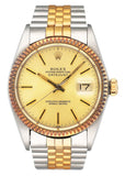 Rolex Datejust 16013 Champagne Dial Mens Watch Box Papers