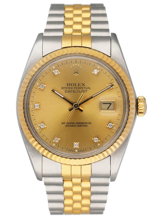 Rolex Datejust 16013 Diamond Dial Mens Watch Rolex Datejust 16013 Diamond Dial Mens Watch