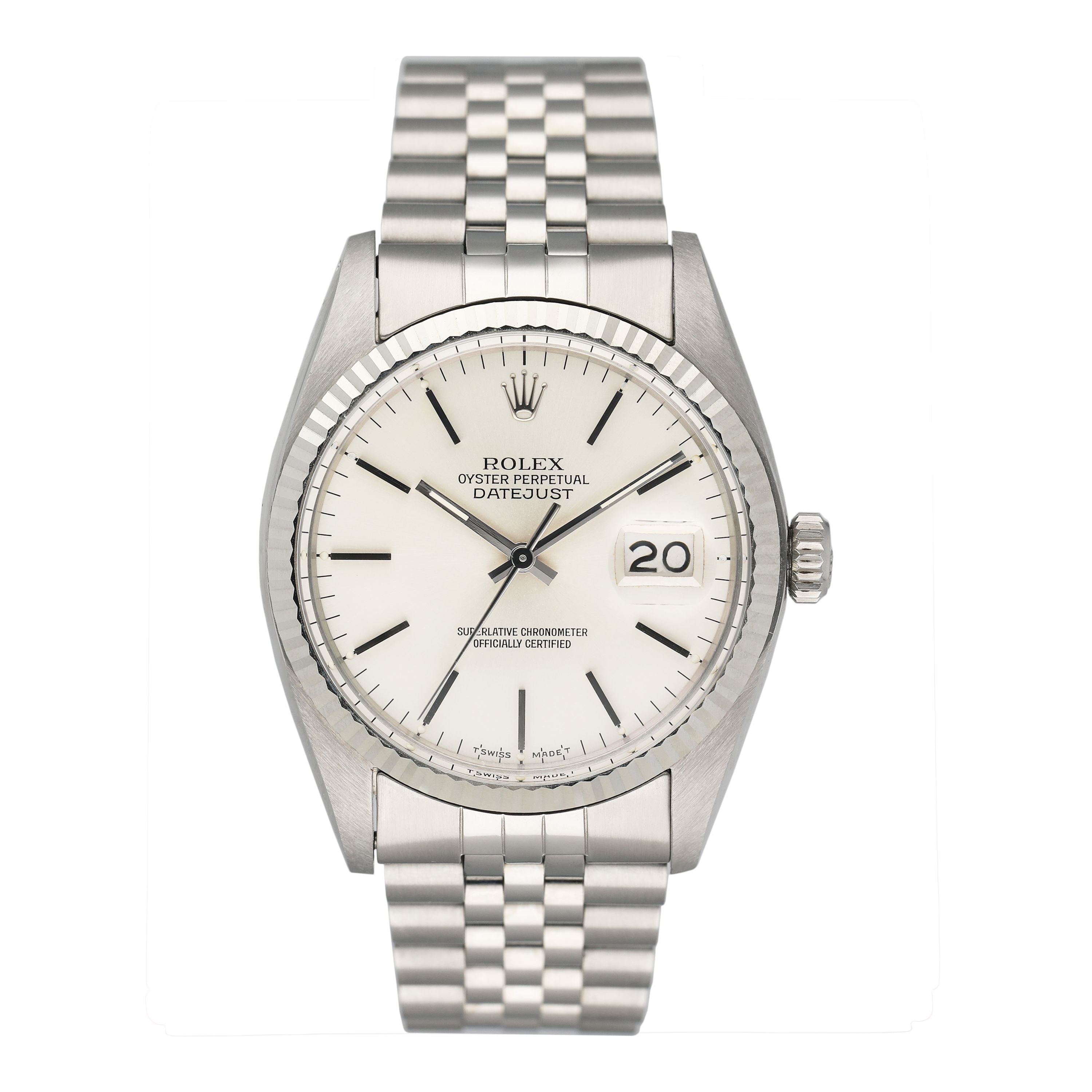 Rolex Datejust 16014 Silver Dial Stainless Steel Mens Watch – Phigora