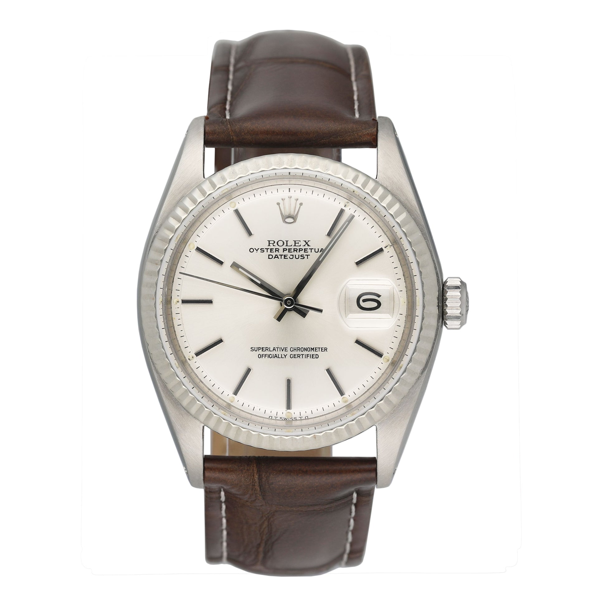 Rolex Datejust 1601 Silver Dial Stainless Steel Mens Watch - Watches