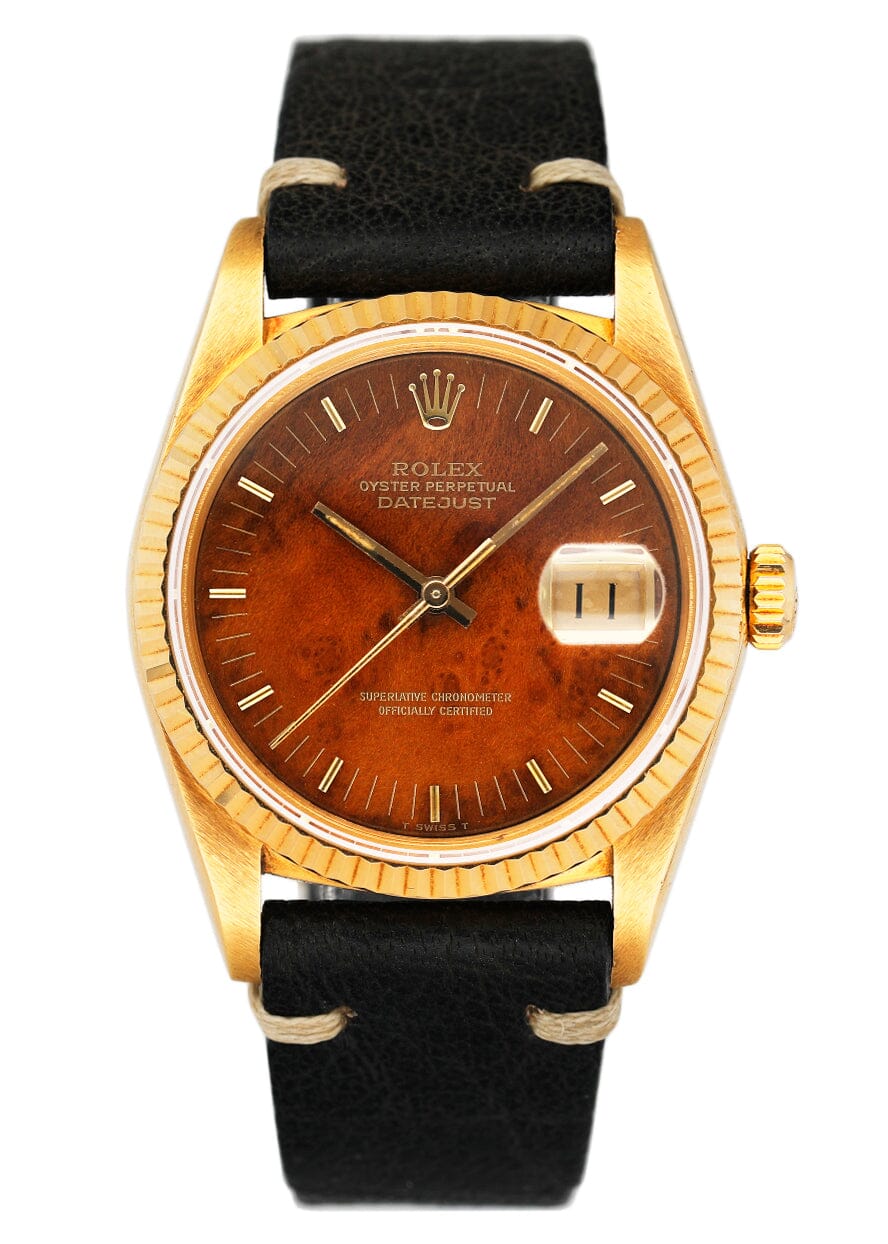 Rolex Datejust 16018 Wood Dial Mens Watch - Watches