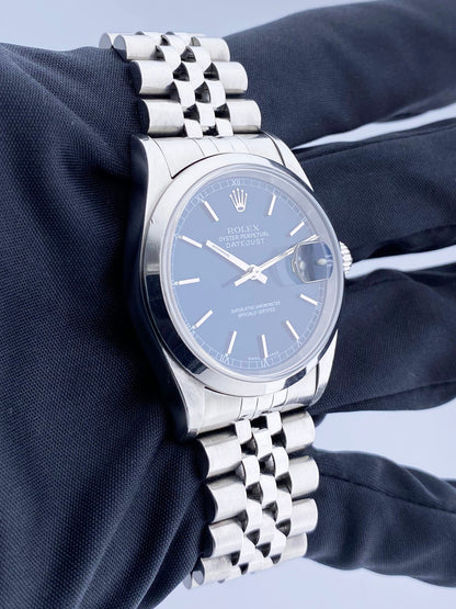 Rolex Datejust 16200 Blue Dial Mens Watch - Wristwatch
