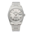 Rolex Datejust 16200 Roman Silver Dial Mens Watch Box Papers - Watches