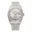 Rolex Datejust 16200 Roman Silver Dial Mens Watch Box Papers - Watches