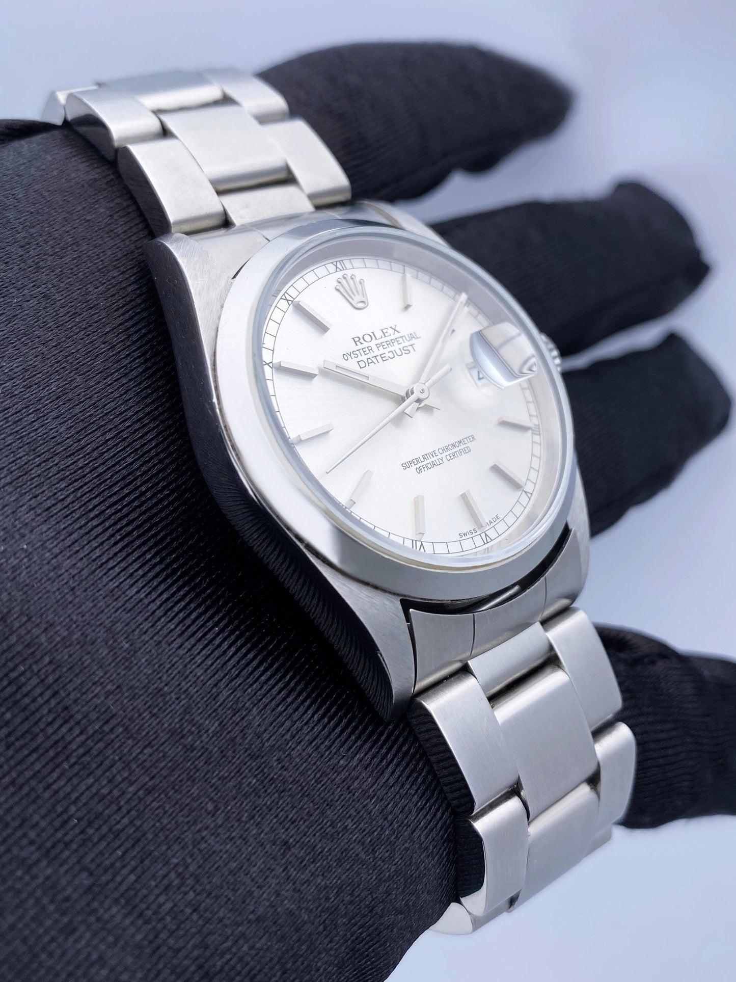Rolex Datejust 16200 Silver Dial Mens Watch Box Papers - Watches