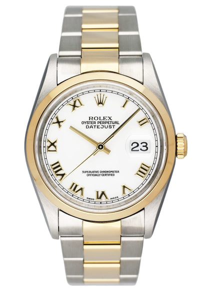 Rolex Datejust 16203 White Dial Mens Watch - Watches