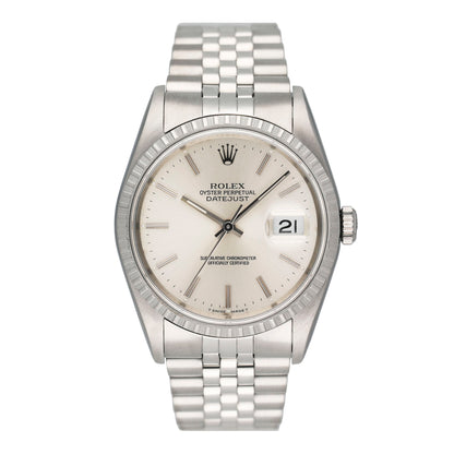 Rolex Datejust 16220 Silver Dial Mens Watch