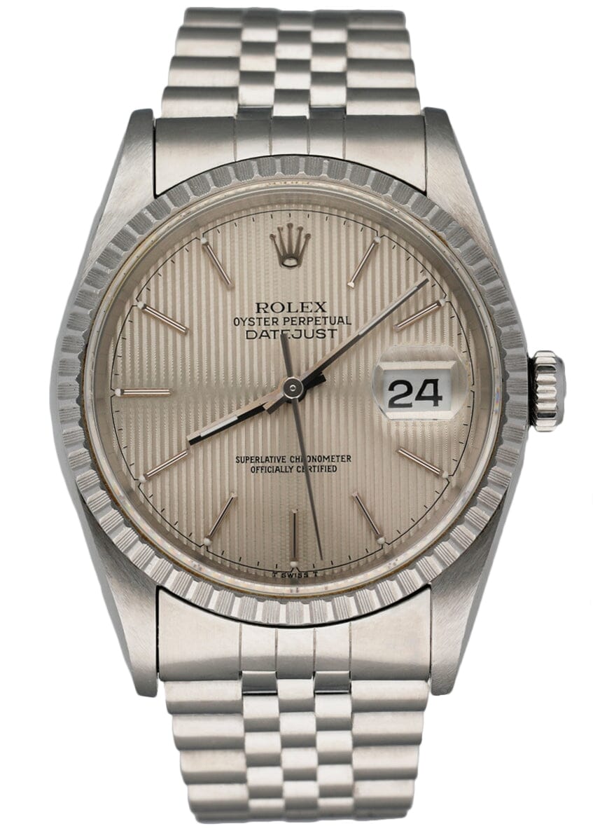Rolex Datejust 16220 Tapestry Dial Men’s Watch Box & Papers - Virtual