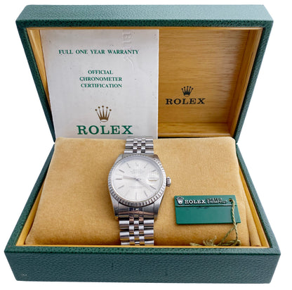 Rolex Datejust 16220 Tapestry Dial Men’s Watch Box & Papers - Virtual