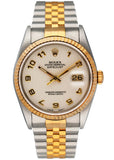 Rolex Datejust 16233 Anniversary Dial Mens Watch Box Papers - Wristwatch