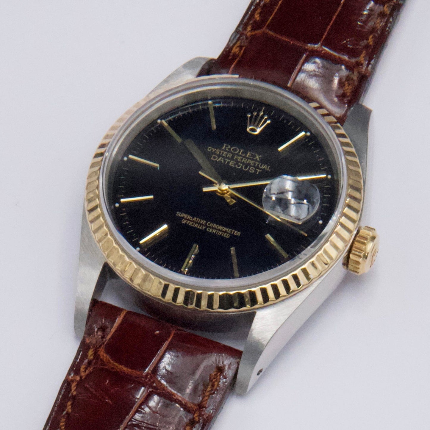 Rolex Datejust 16233 Black Dial Mens Watch - Watches