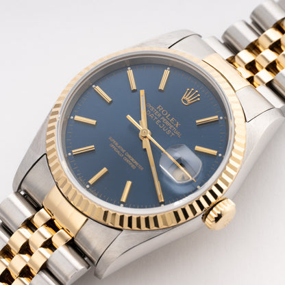 Rolex Datejust 16233 Blue Dial Mens Watch - Watches
