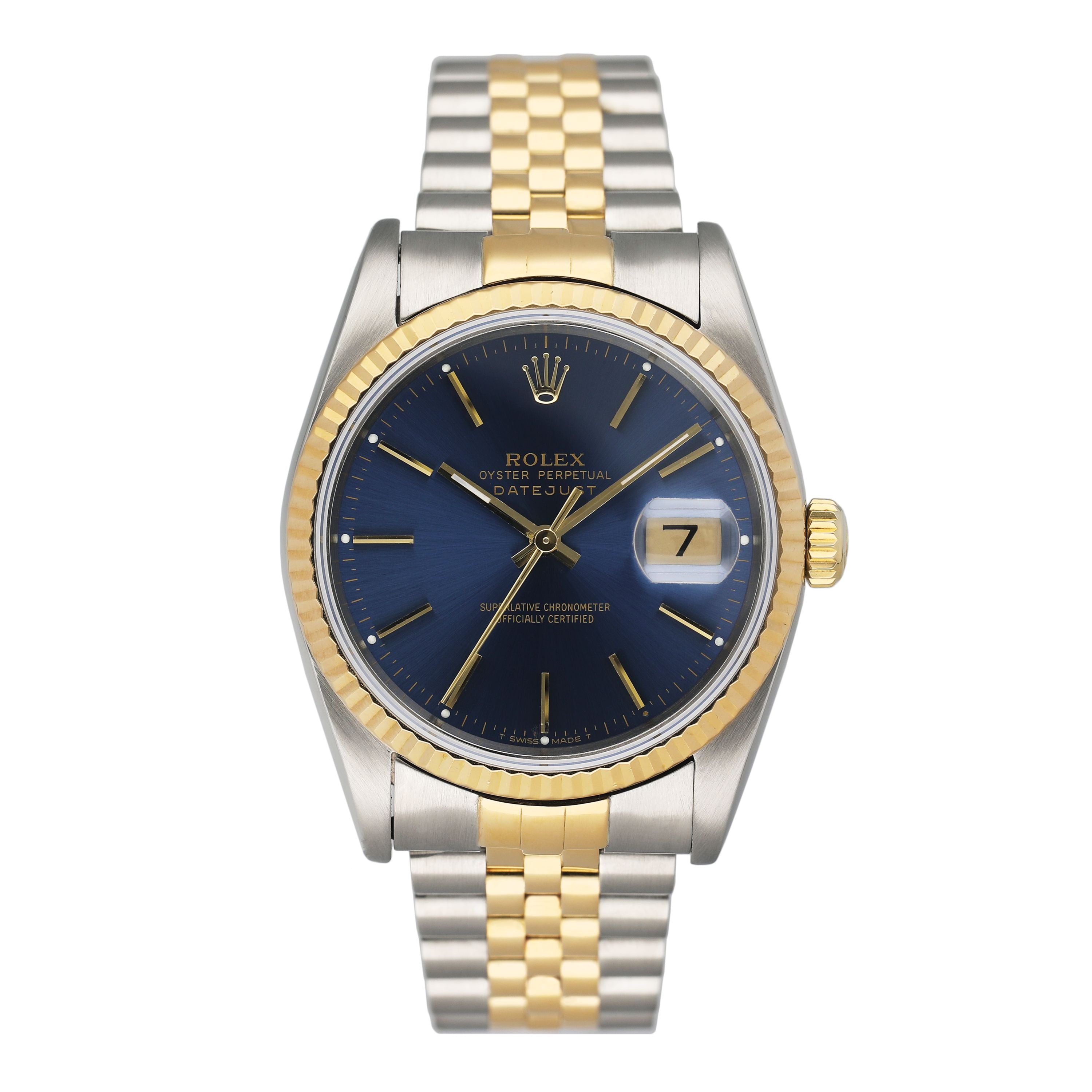 Rolex Datejust 16233 Blue Dial Mens Watch Box Papers – Phigora