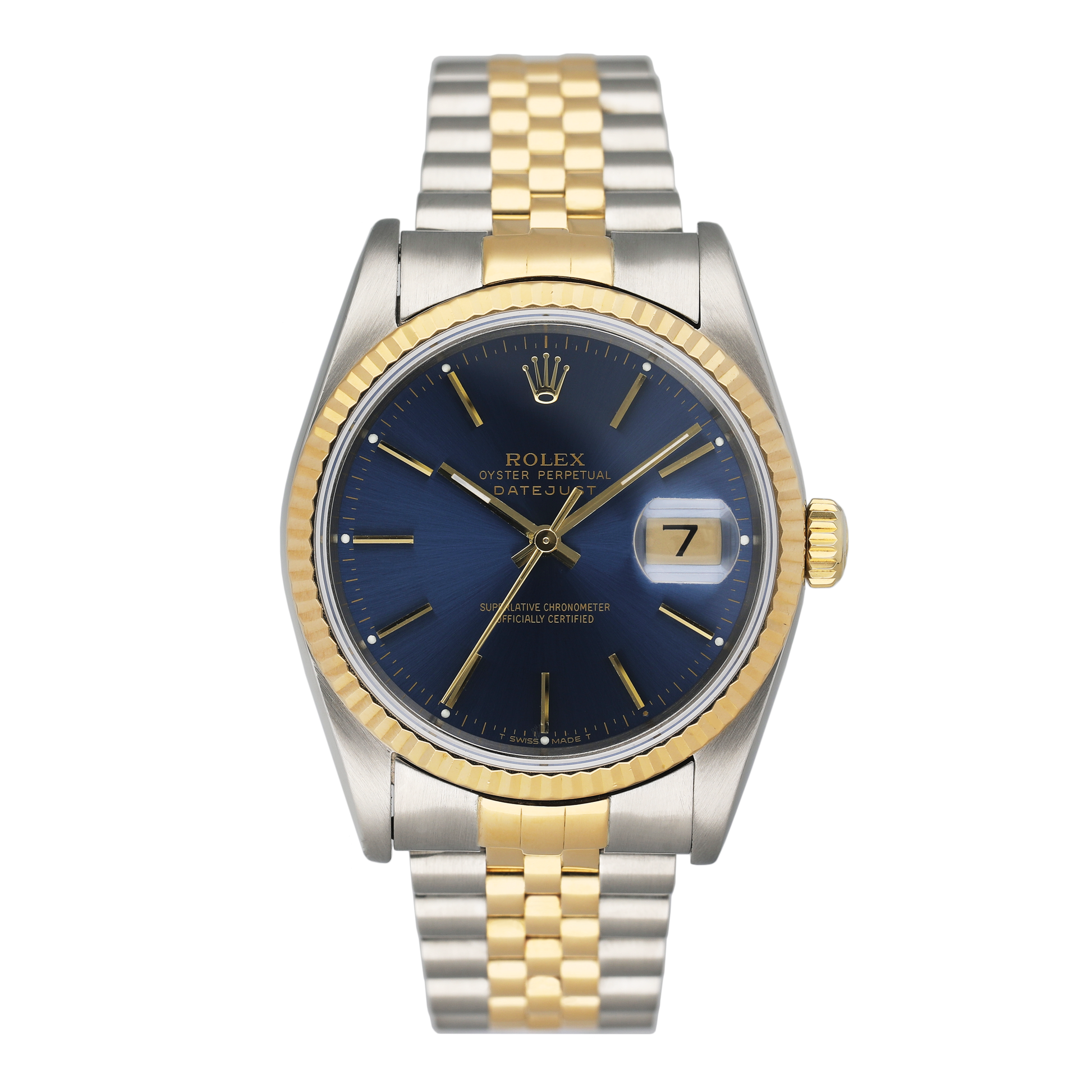 Rolex Datejust 16233 Blue Dial Mens Watch - Watches