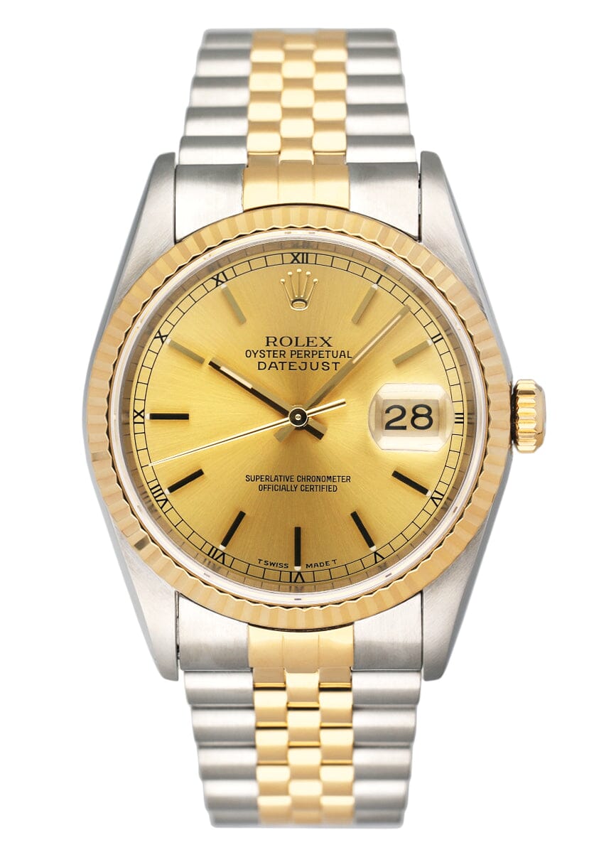 Rolex Datejust 16233 Champagne Dial Mens Watch - Watches