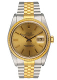 Rolex Datejust 16233 Champagne Dial Mens Watch - Wristwatch