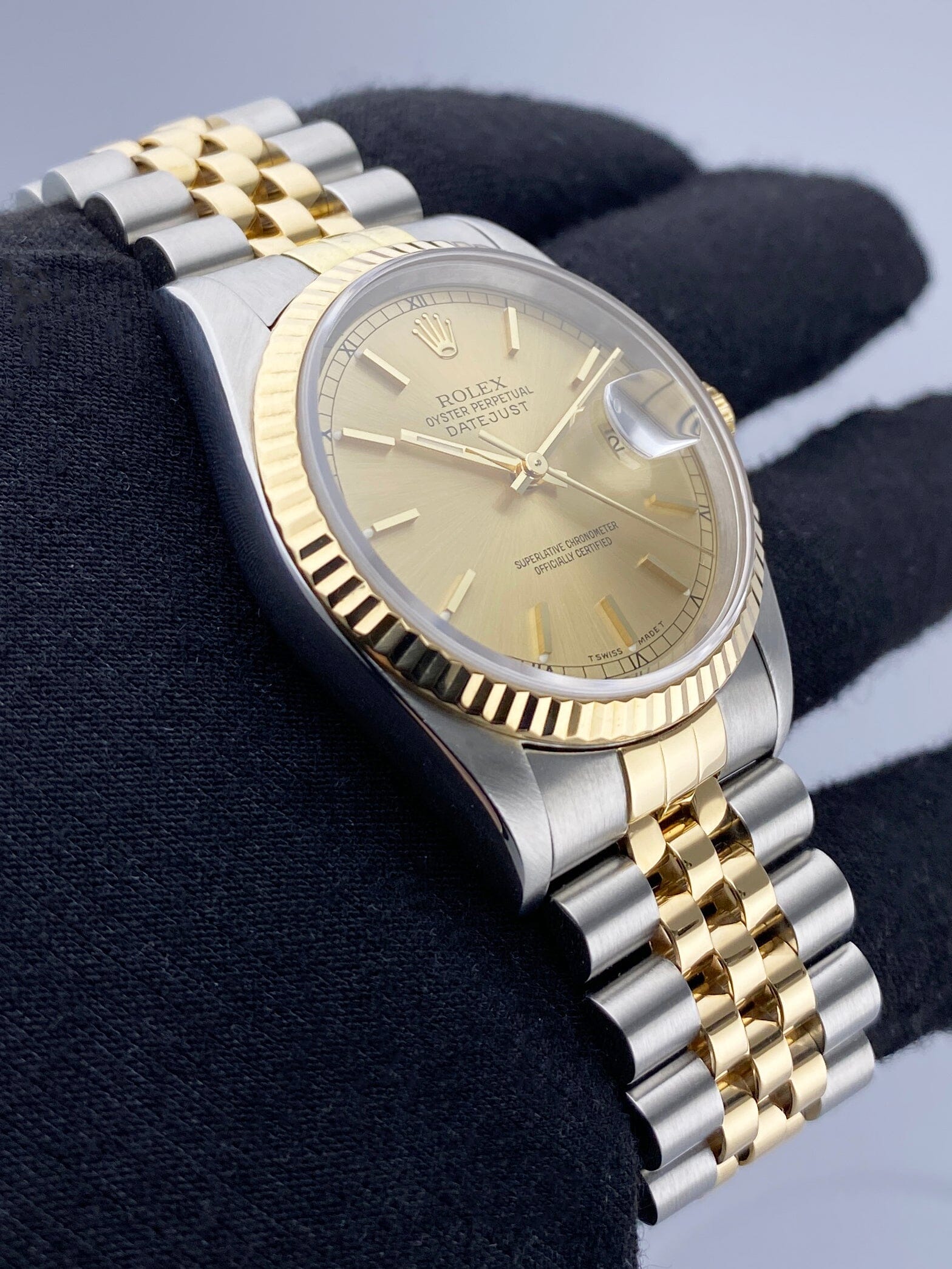 Rolex Datejust 16233 Champagne Dial Mens Watch - Watches