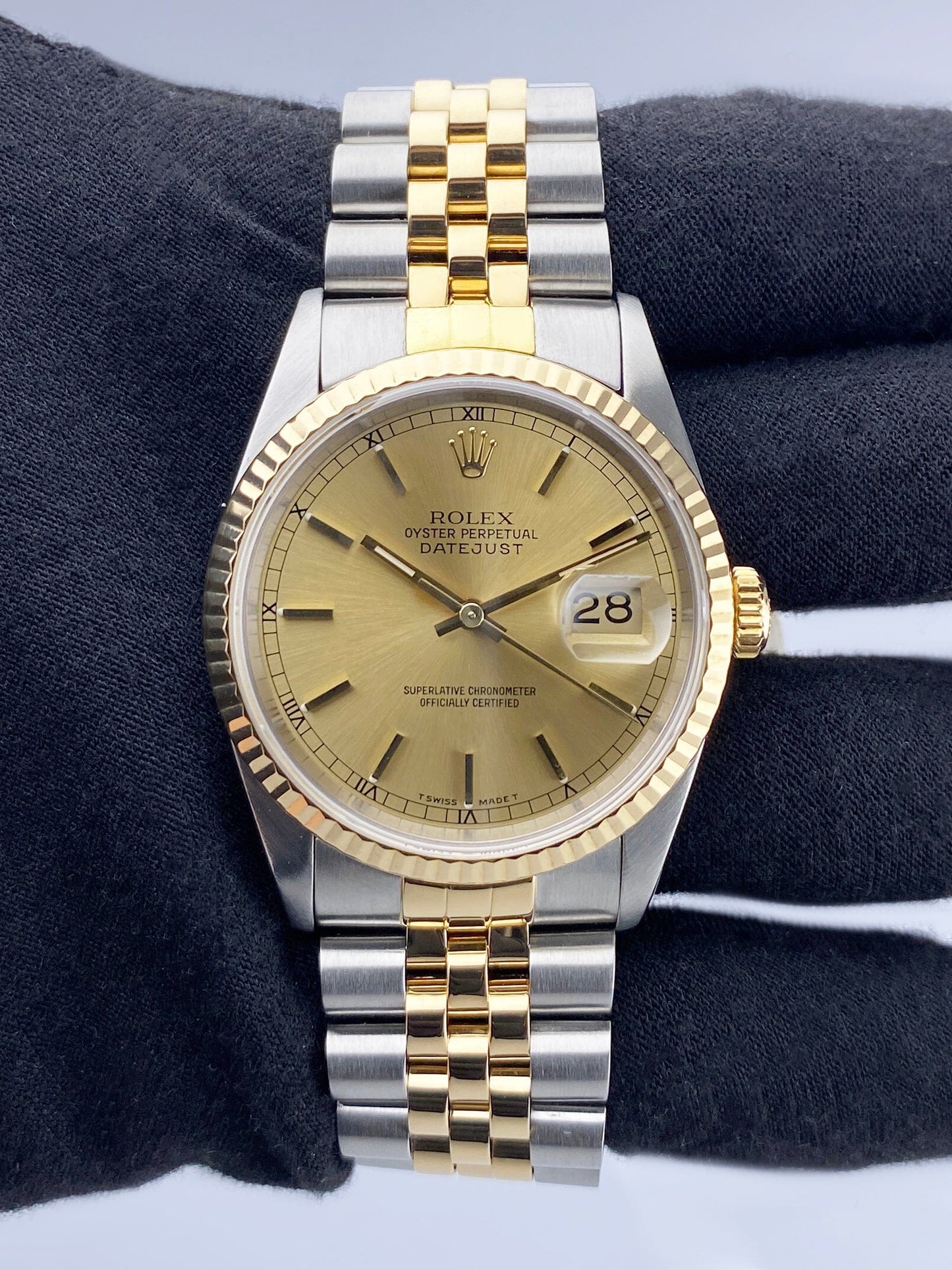 Rolex Datejust 16233 Champagne Dial Mens Watch - Watches