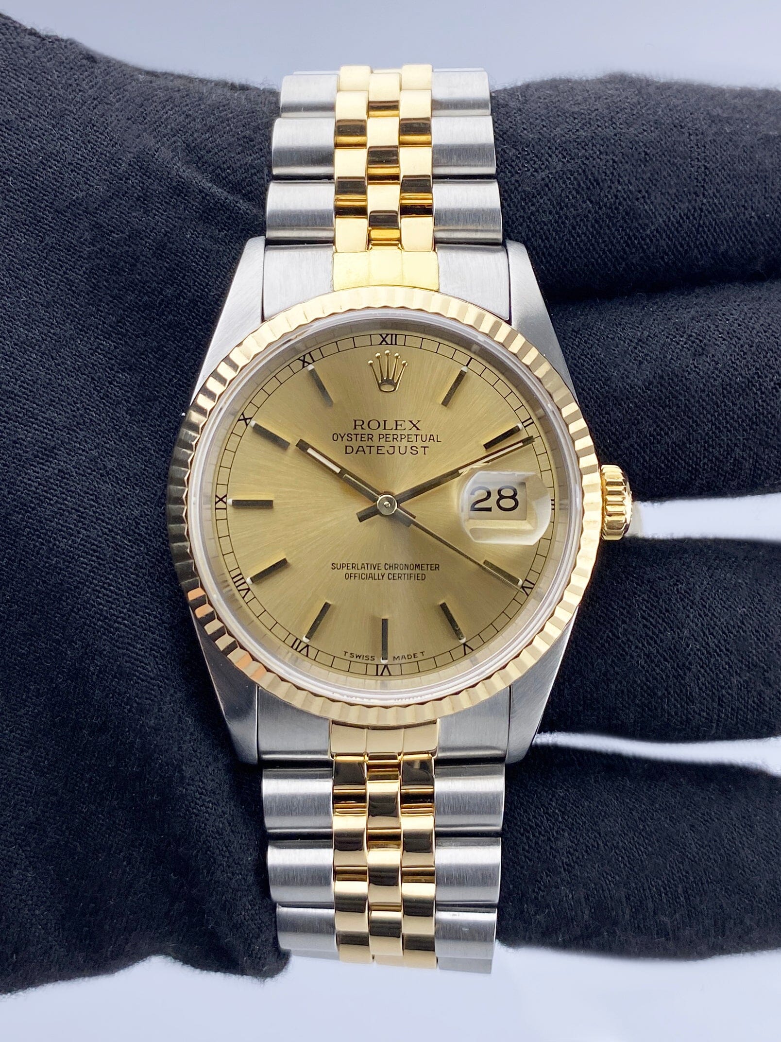 Rolex Datejust 16233 Champagne Dial Mens Watch - Watches