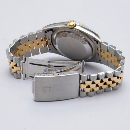 Rolex Datejust 16233 Champagne Linen Dial Mens Watch - Watches