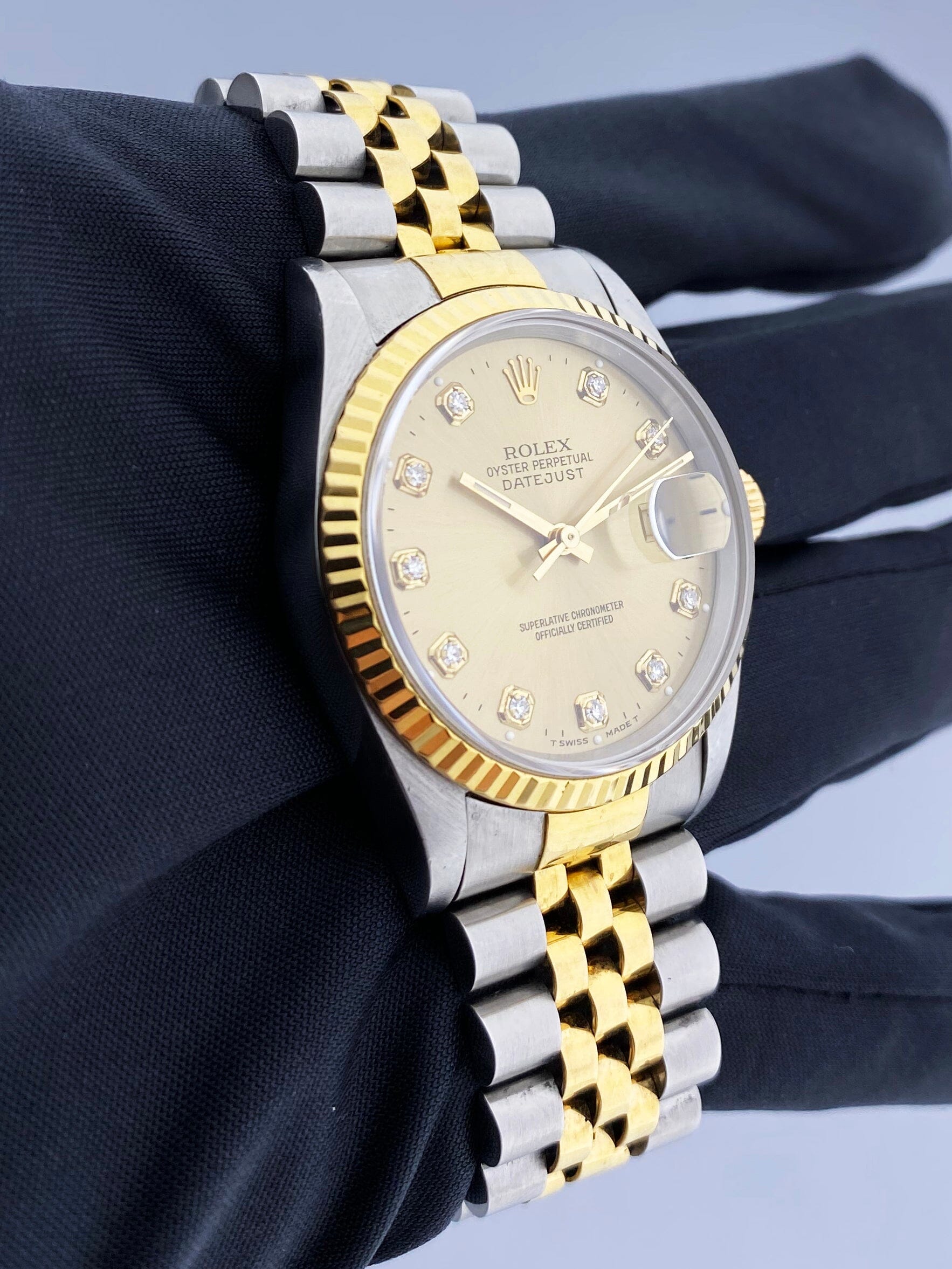 Rolex Datejust 16233 Diamond Dial Mens Watch - Virtual