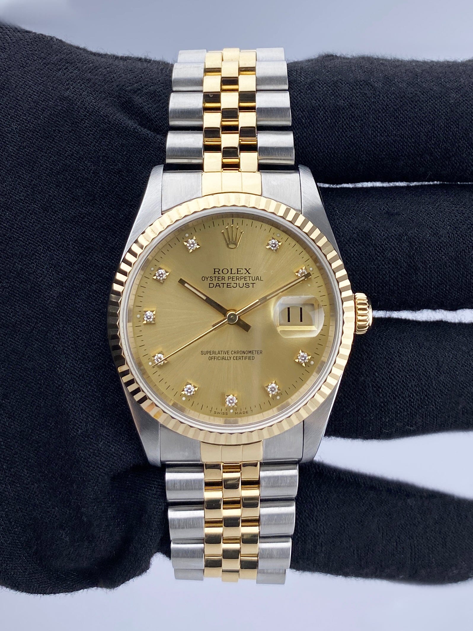 Rolex Datejust 16233 Diamond Dial Mens Watch | Phigora