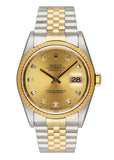 Rolex Datejust 16233 Diamond Dial Mens Watch - Watches