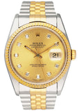Rolex Datejust 16233 Diamond Dial Mens Watch - Virtual