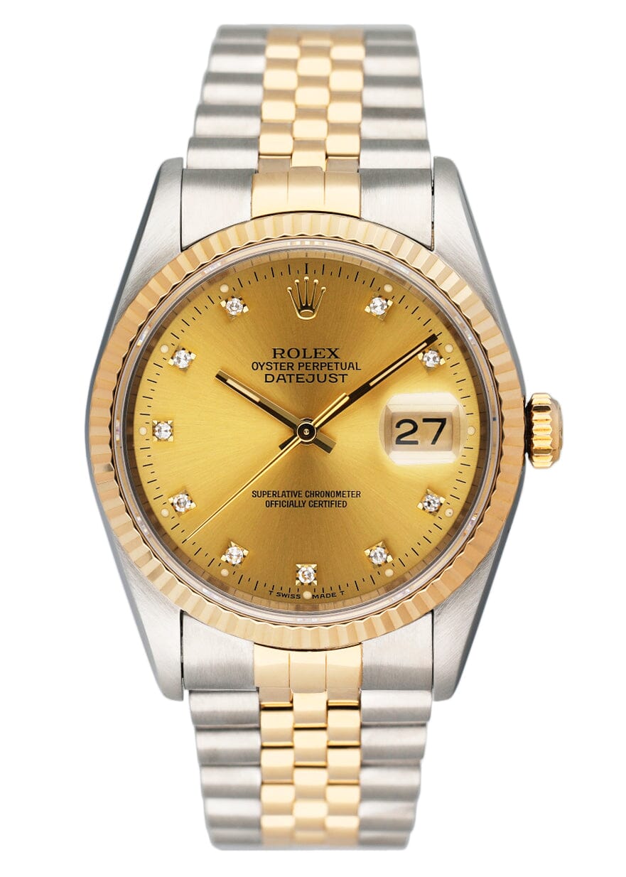 Rolex Datejust 16233 Diamond Dial Mens Watch - Watches