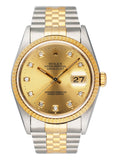 Rolex Datejust 16233 Diamond Dial Mens Watch Box Papers - Watches