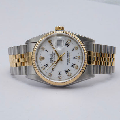 Rolex Datejust 16233 Diamond White Dial Men Watch - Watches