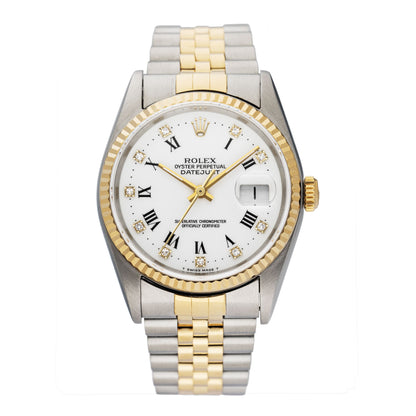 Rolex Datejust 16233 Diamond White Dial Men Watch - Watches