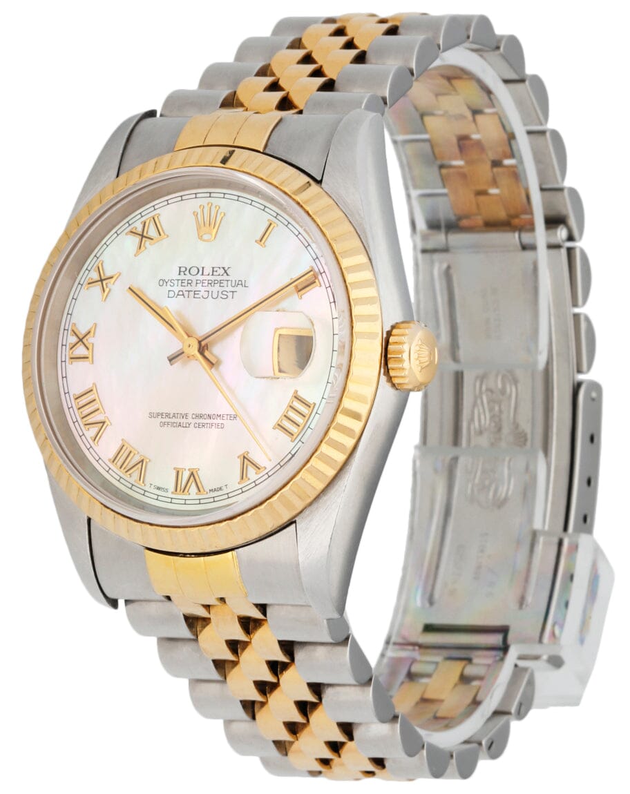 Rolex Datejust 16233 Mother Of Pearl Dial Mens Watch - Wristwatch