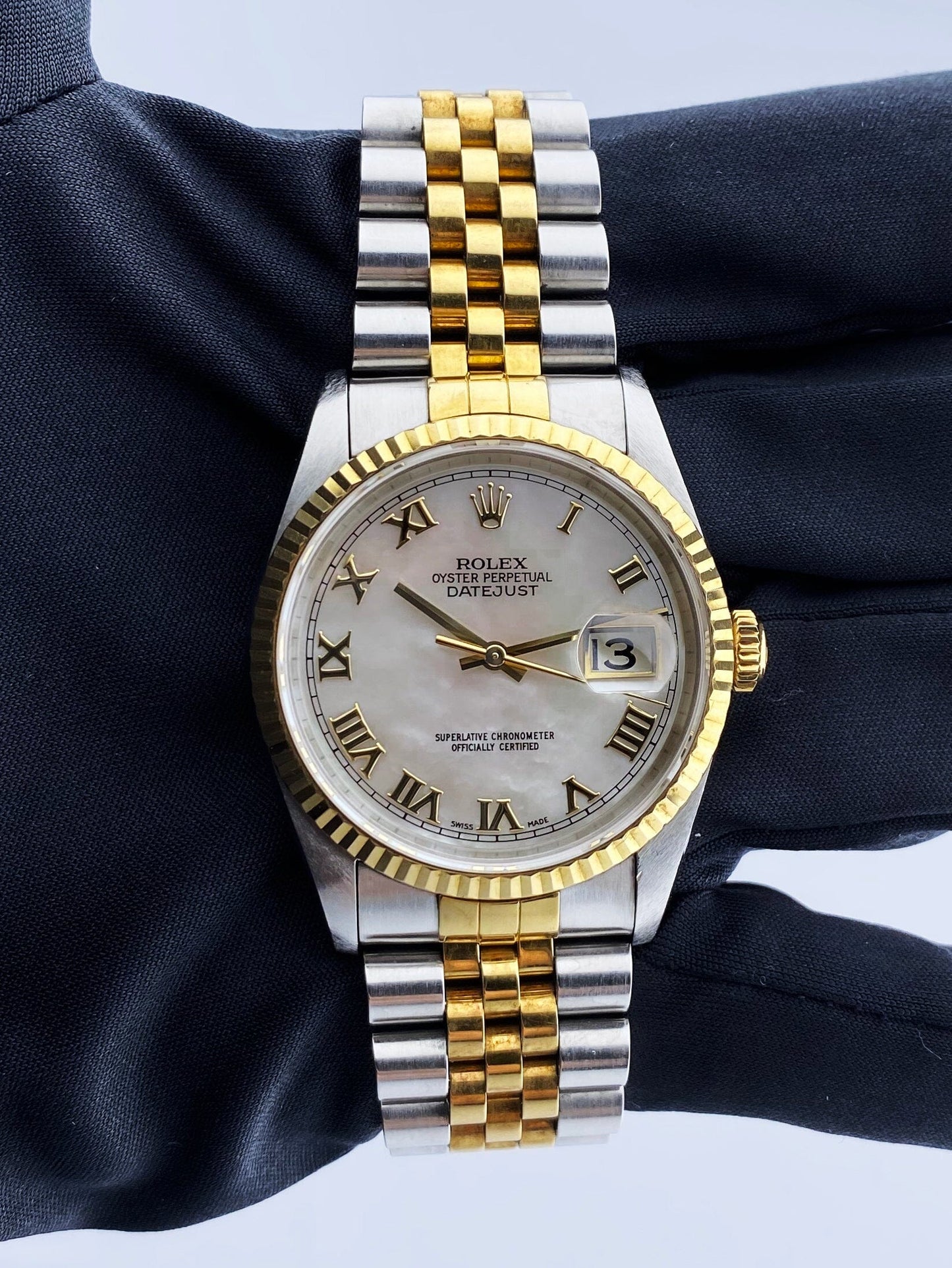 Rolex Datejust 16233 Mother Of Pearl Dial Mens Watch - Virtual