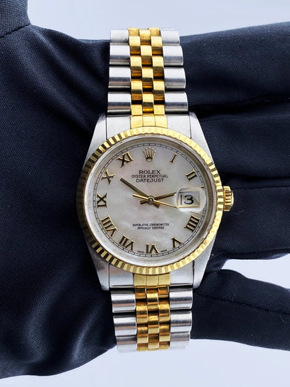 Rolex Datejust 16233 Mother Of Pearl Dial Mens Watch - Virtual