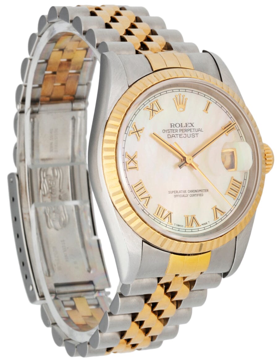 Rolex Datejust 16233 Mother Of Pearl Dial Mens Watch - Wristwatch