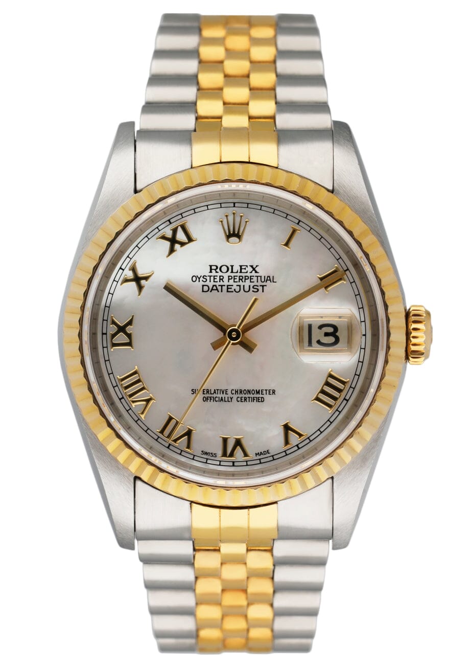 Rolex Datejust 16233 Mother Of Pearl Dial Mens Watch - Virtual