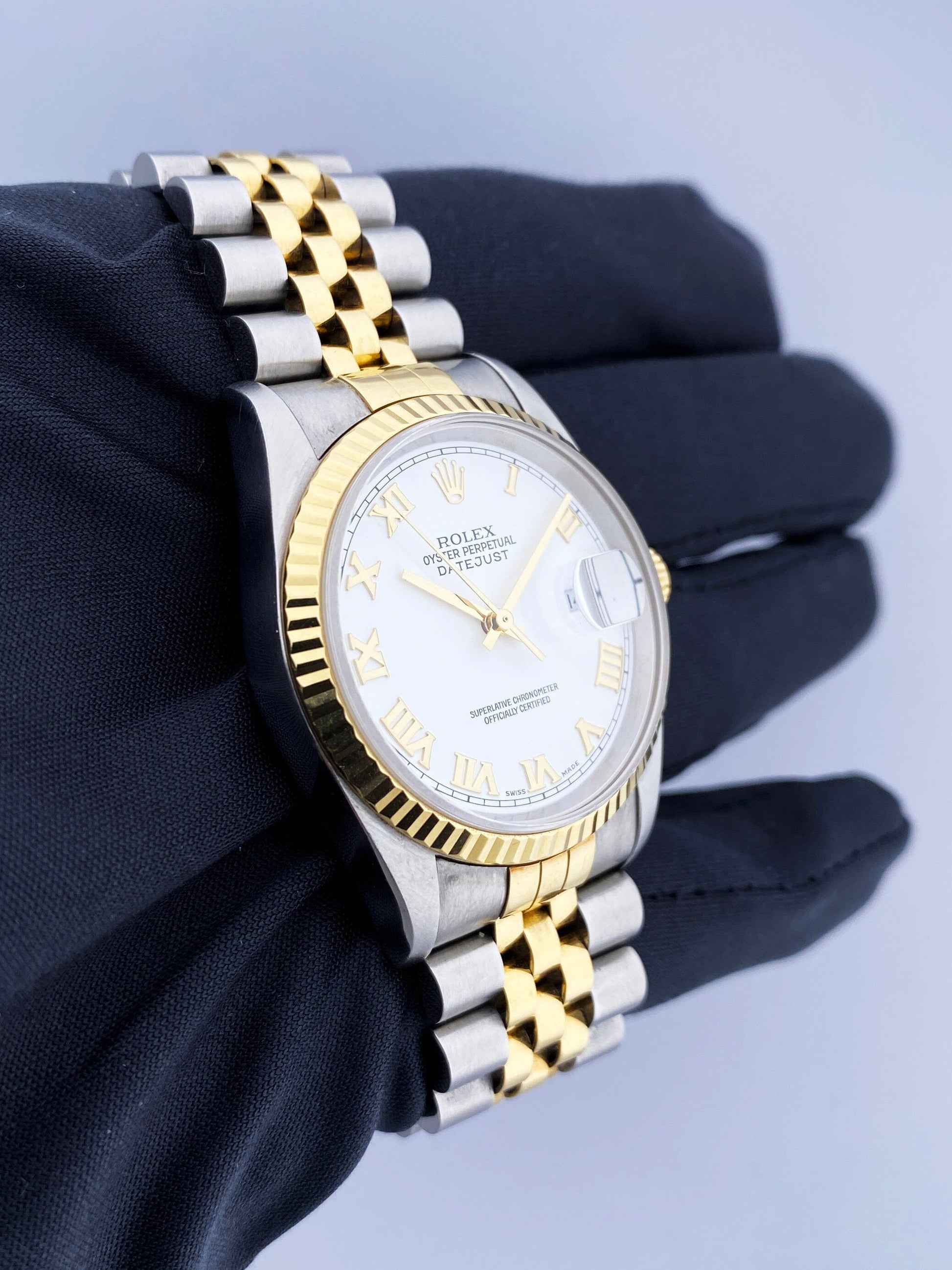 Rolex Datejust 16233 White Dial Men Watch - Virtual
