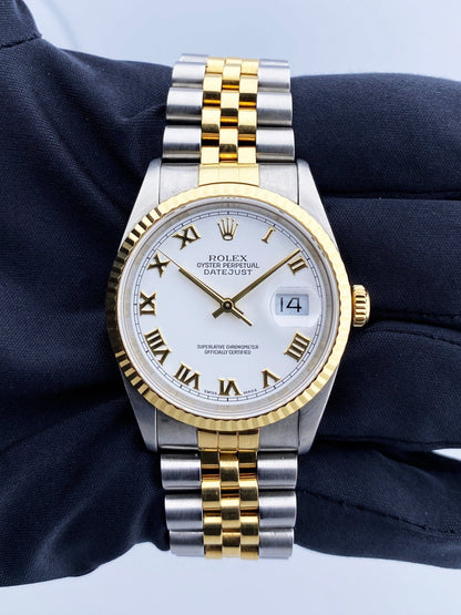 Rolex Datejust 16233 White Dial Men Watch - Virtual