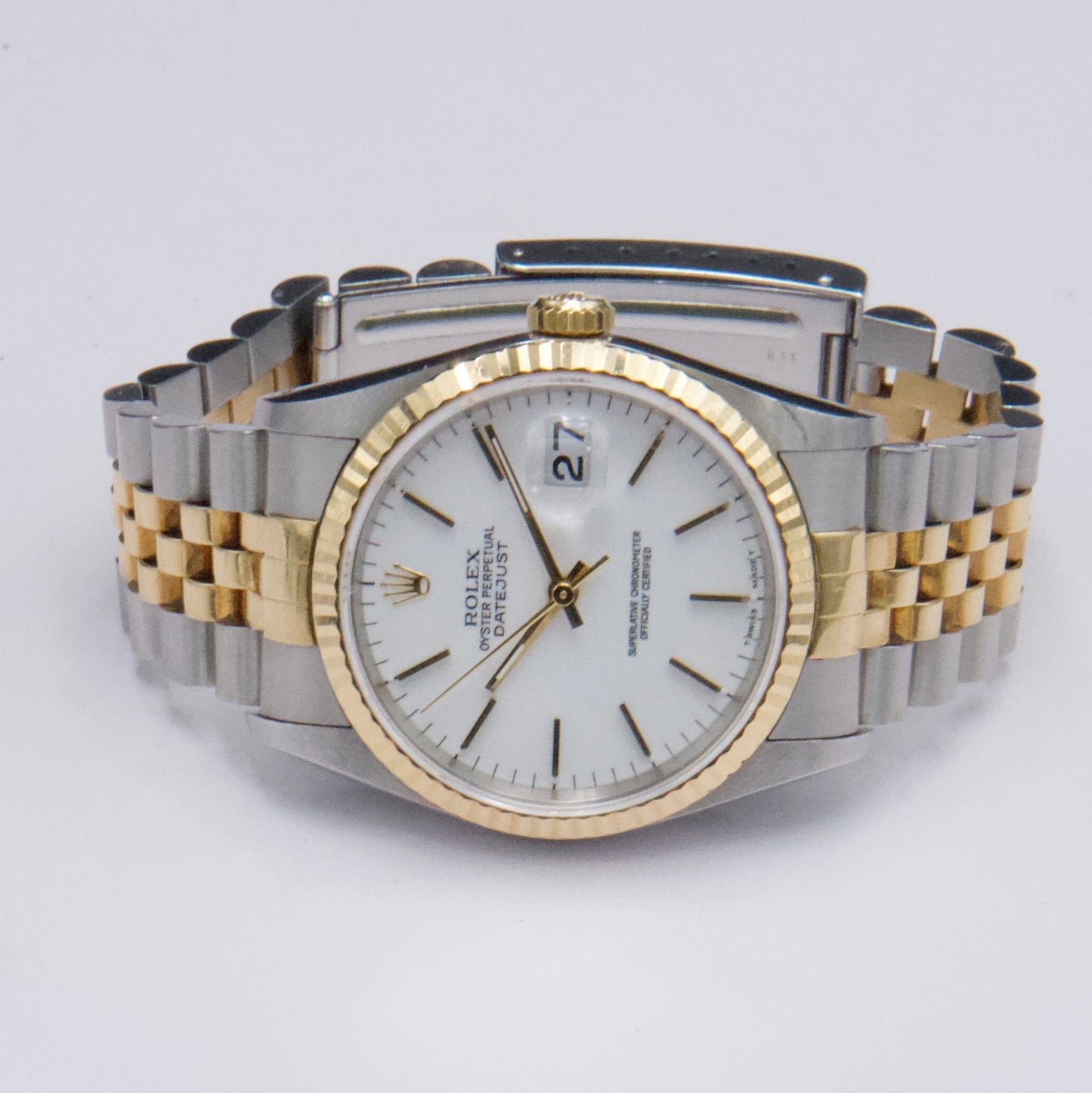 Rolex Datejust 16233 White Dial Mens Watch - Watches