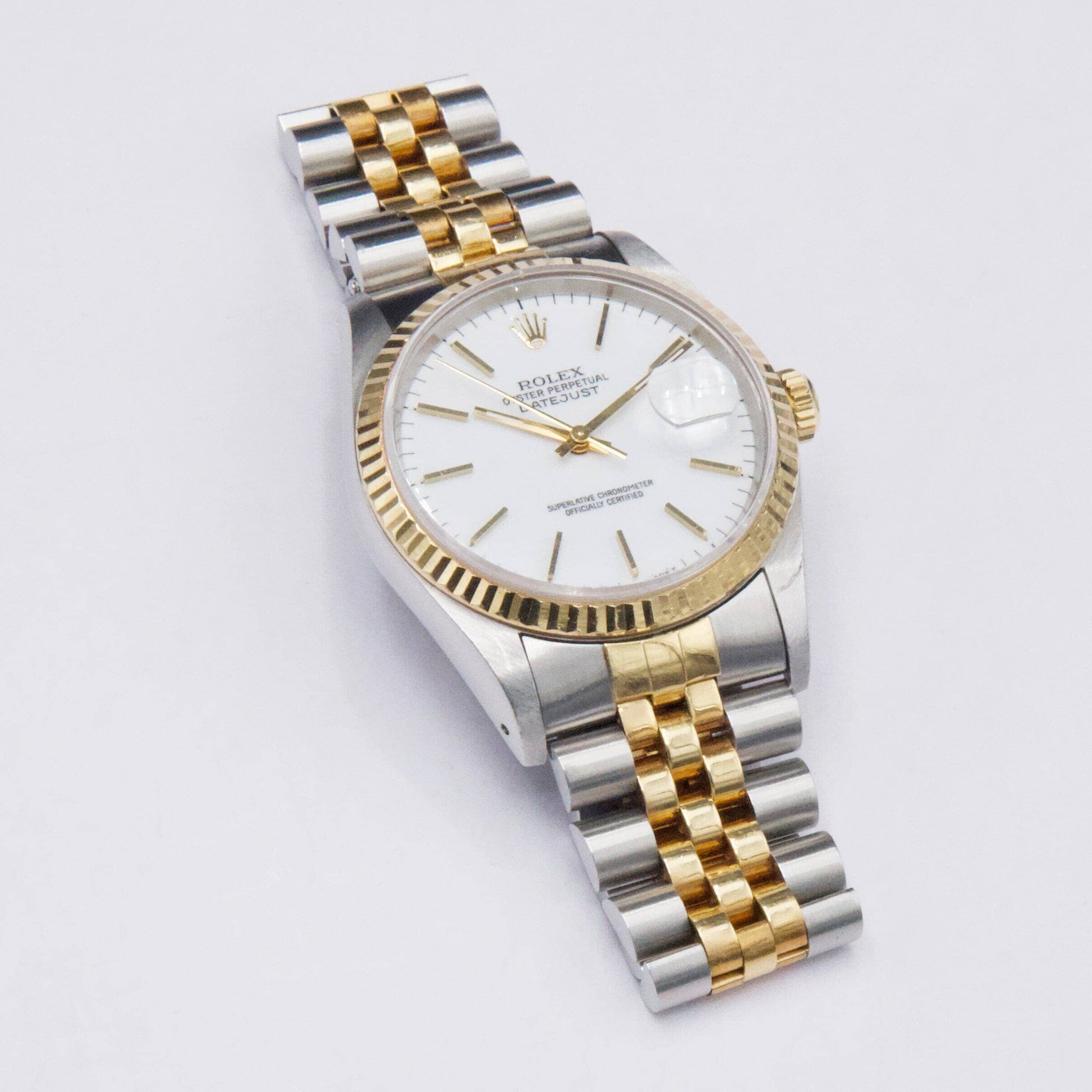 Rolex Datejust 16233 White Dial Mens Watch - Watches