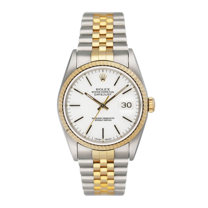Rolex Datejust 16233 White Dial Mens Watch - Watches