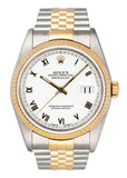 Rolex Datejust 16233 White Dial Two Tone Mens Watch - Watches